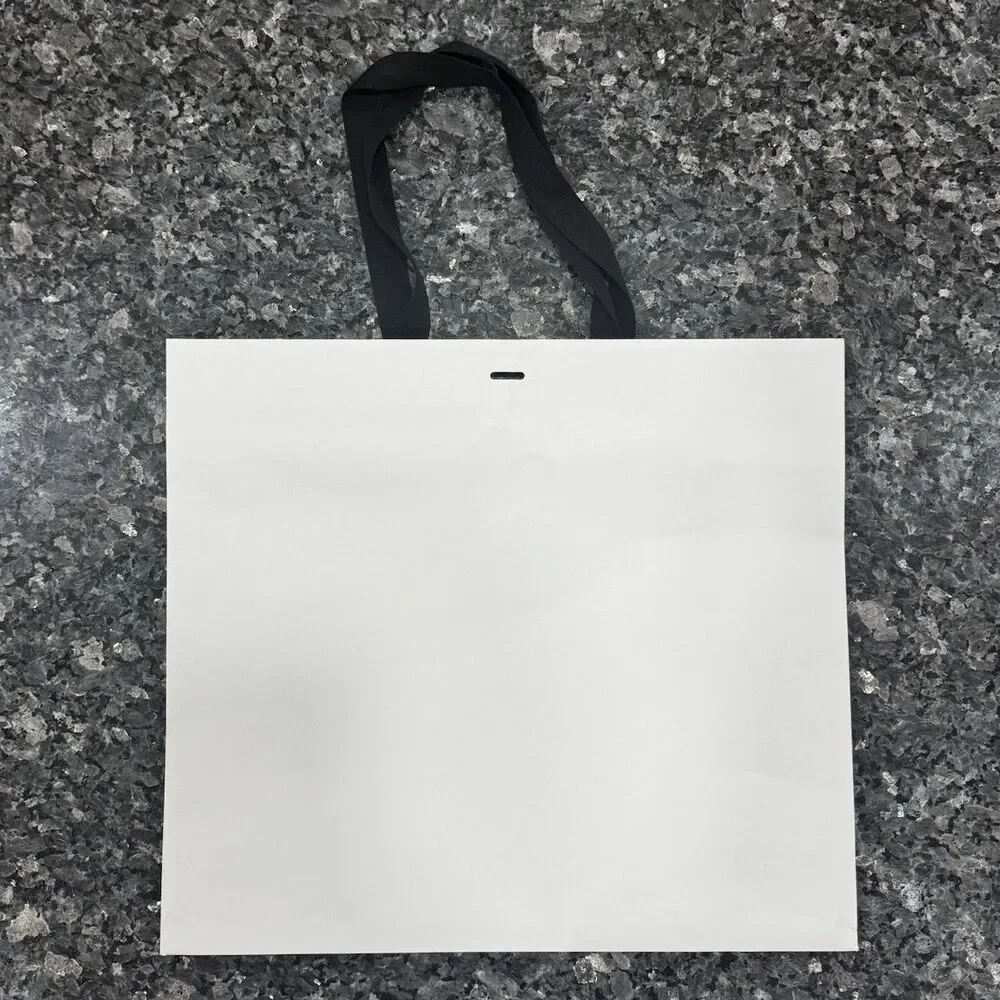 NEW AUTHENTIC GIVENCHY WHITE BLACK SHOPPING GIFT BAG TOTE EMPTY 